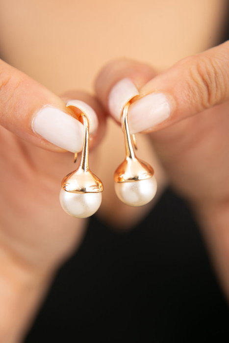 Heliophilia Silver Pendientes de Metal Dorados con Circonio CKP9356